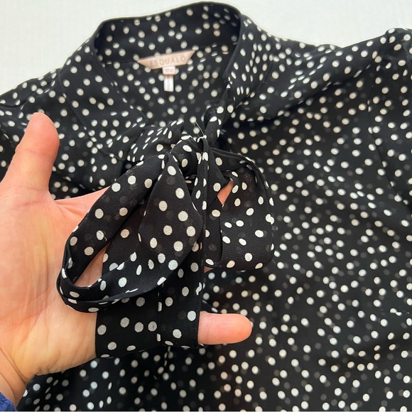 Esqualo polka dots with tie and pearls on sleeves - Picture 3 of 6